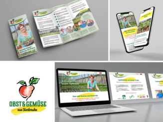 Das Coporate Design dieses Kunden umfasst die Gestaltung von Logo und Webseite sowie einen Imageflyer der drei Unternehmensbereiche.